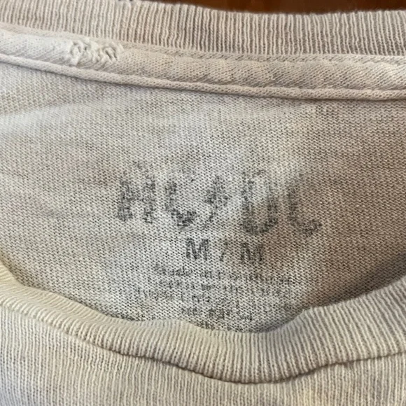 AC/DC Back in Black Tour Tie-Dye Tank Top - White and Tan - Picture 3 of 4